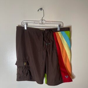 Vintage roxy rainbow swim shorts size 13 women’s